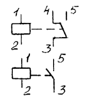 Электрическая схема электромагнитного реле РЭК-43