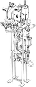 Схематическое изображение установки гидравлических регуляторов УГРП