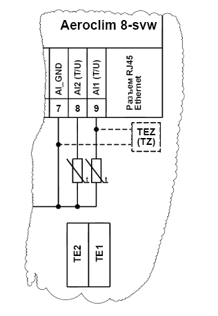 Схема подключения универсального контроллера Aeroclim 8-svw