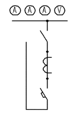 Однолинейная схема панелей ЩО-70К-1-42, ЩО-70К-2-44, ЩО-70К-2-48, ЩО-70К-2-48Э
