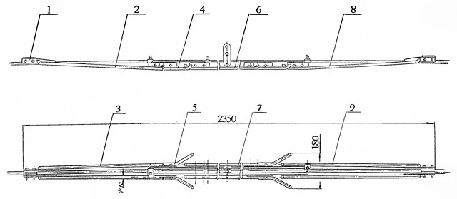 Размеры и конструкция контакта сериесного воздушного 1055.00.000