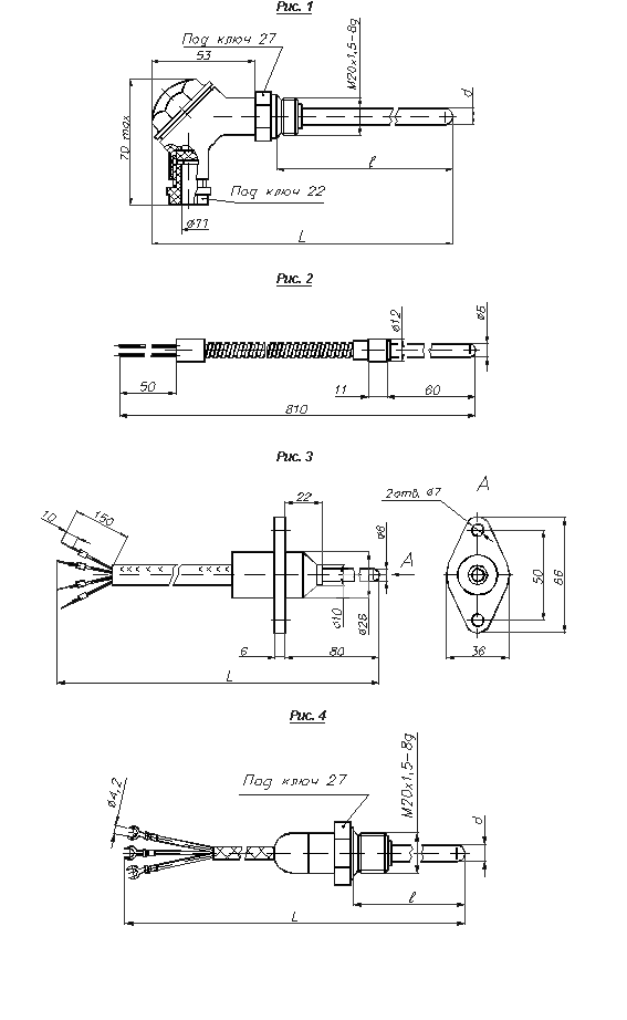 Схема габаритных размеров ТСП-1288 и ТСМ-1288